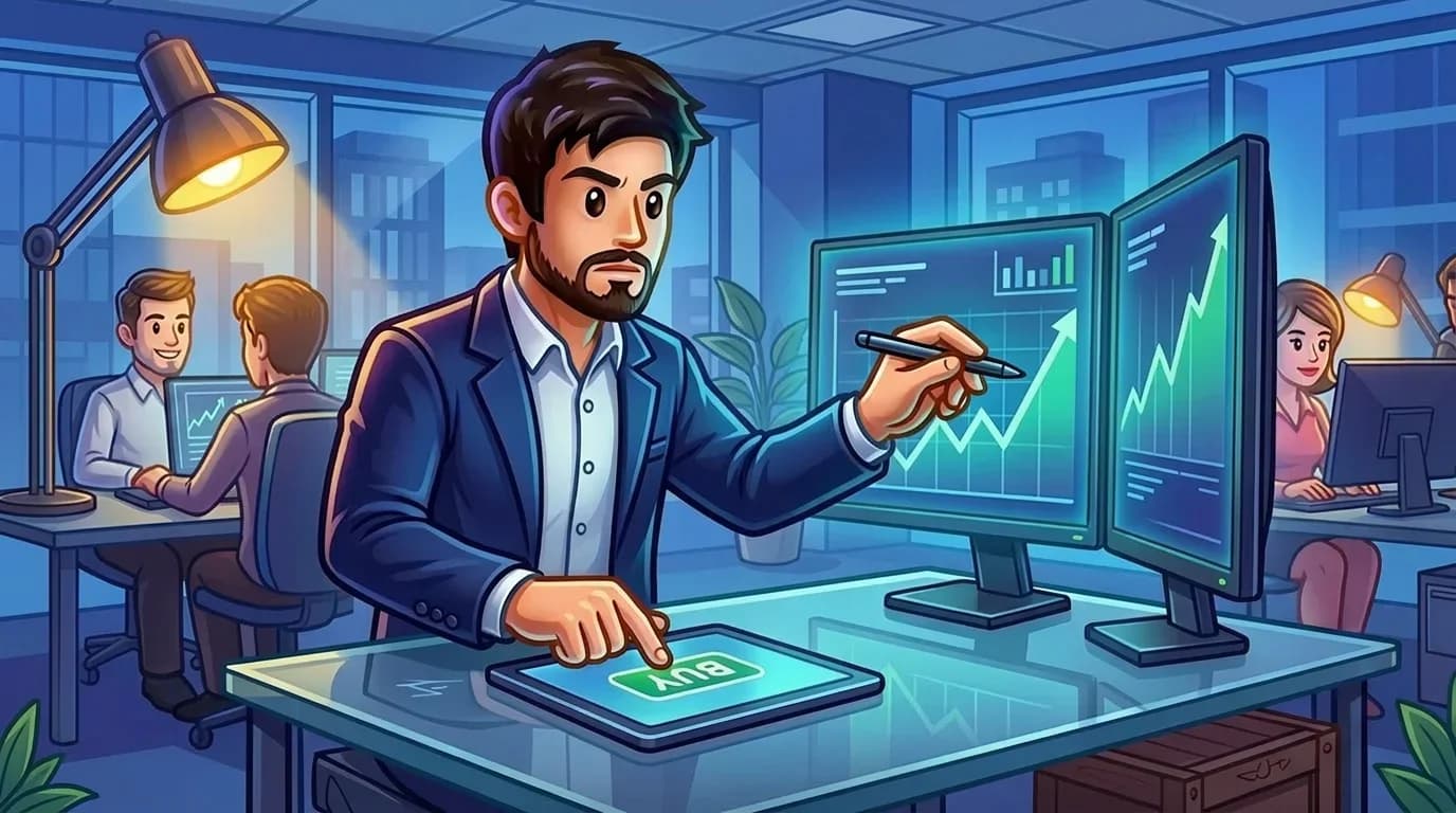 {"en":"Trader spotting a price discrepancy across prediction market screens"}