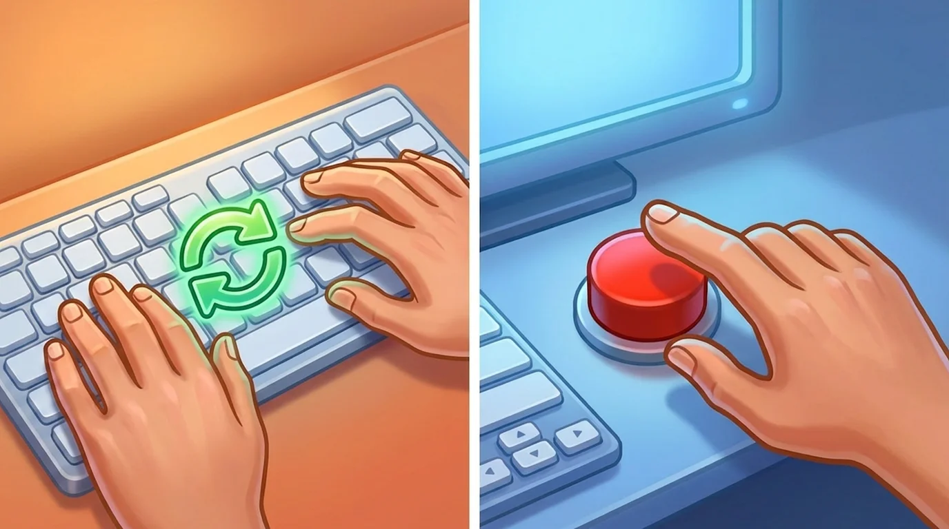 Split view comparing automatic and manual copy trading modes