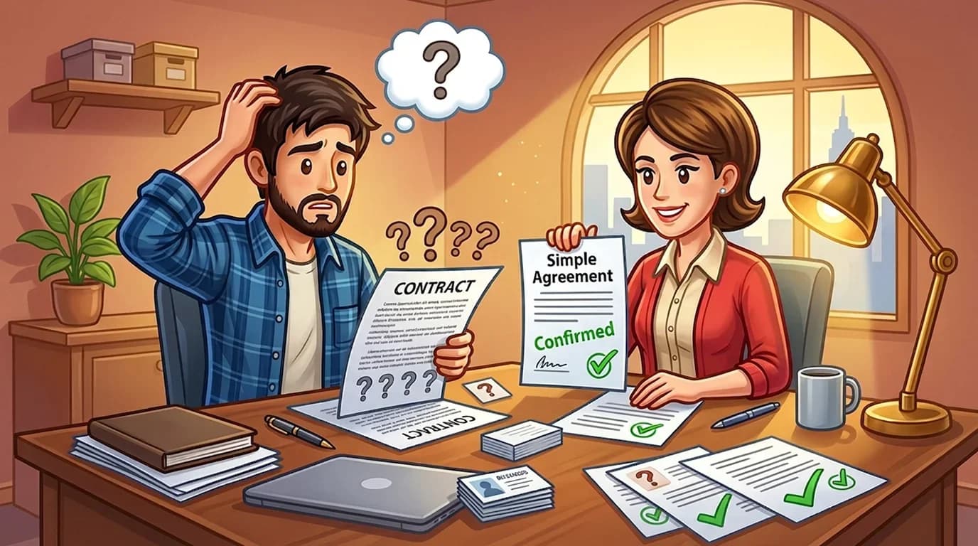 Trader struggling with unclear contract terms versus clear documentation