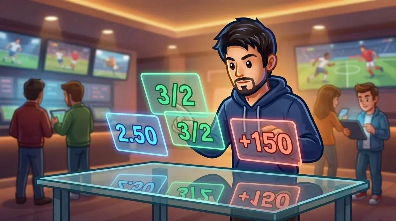 {"en":"Three screens side by side showing different odds formats"}