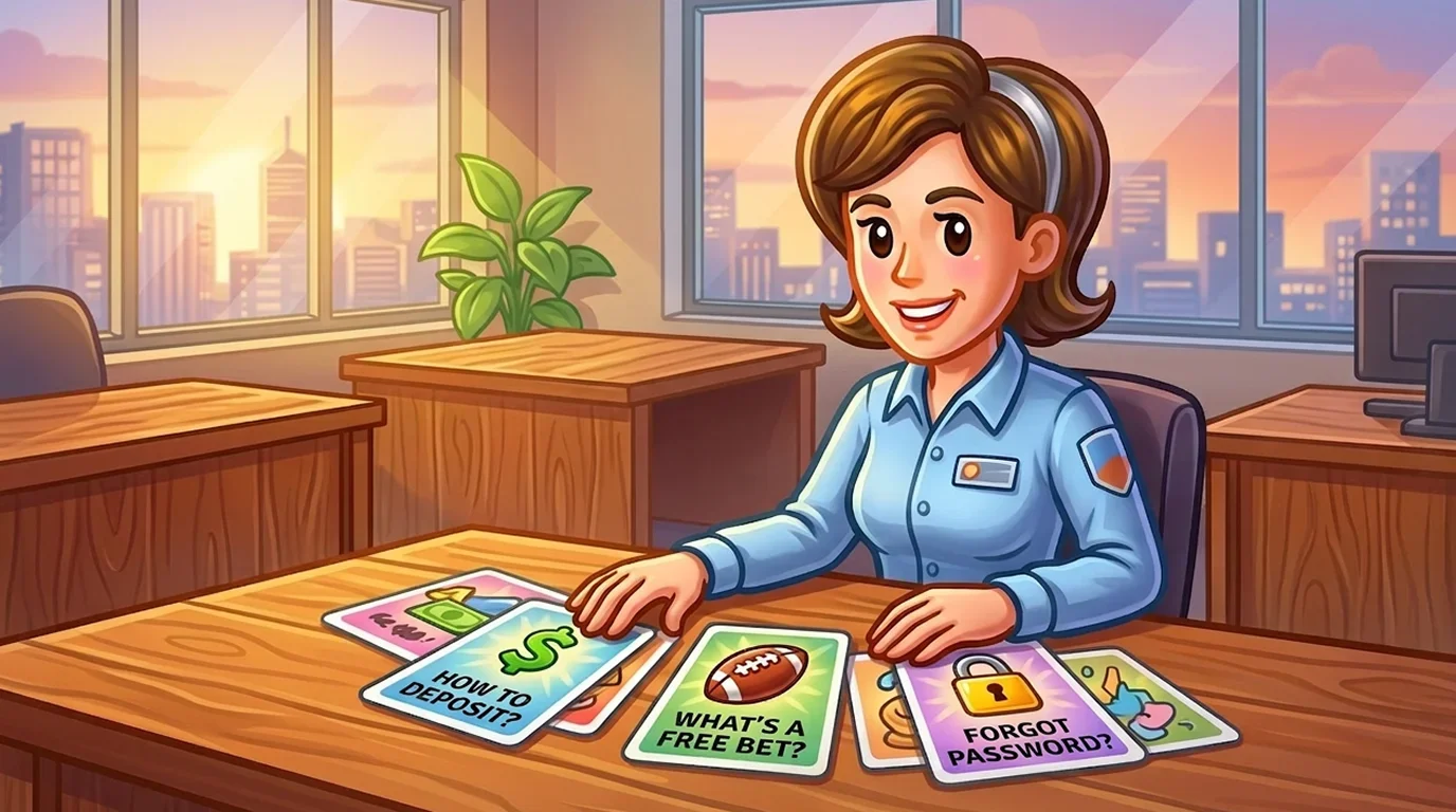 Customer support representative ready to answer common betting questions