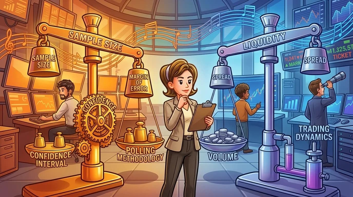 Comparison of polling methodology versus trading mechanics