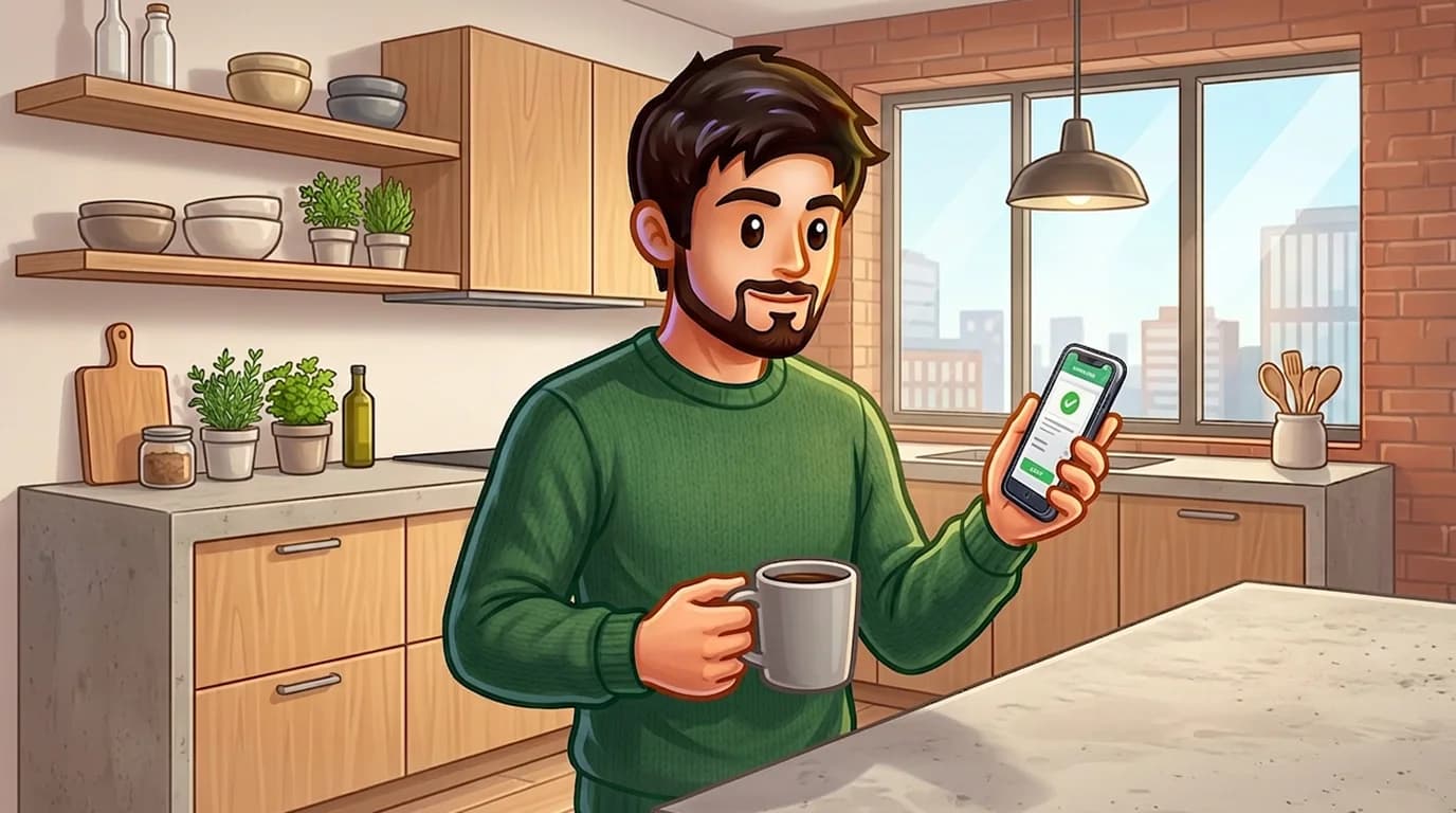 Person placing a prediction market order on mobile phone