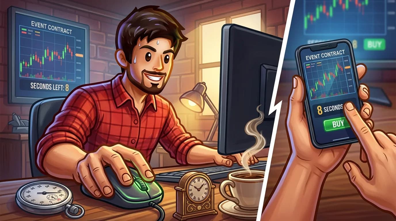 A trader executing simultaneous trades across multiple devices with split-second timing
