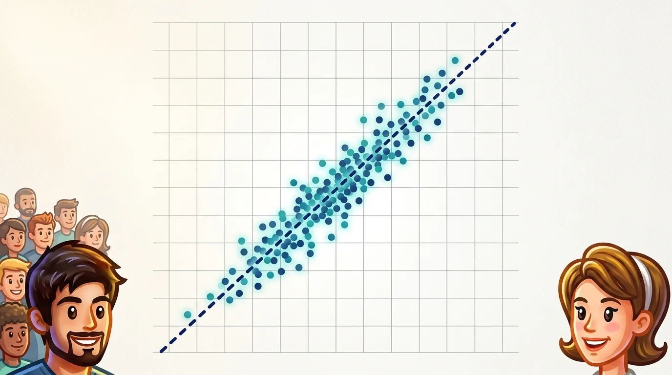 A calibration curve chart plotting predicted probabilities against actual outcomes with data points hugging the diagonal reference line.