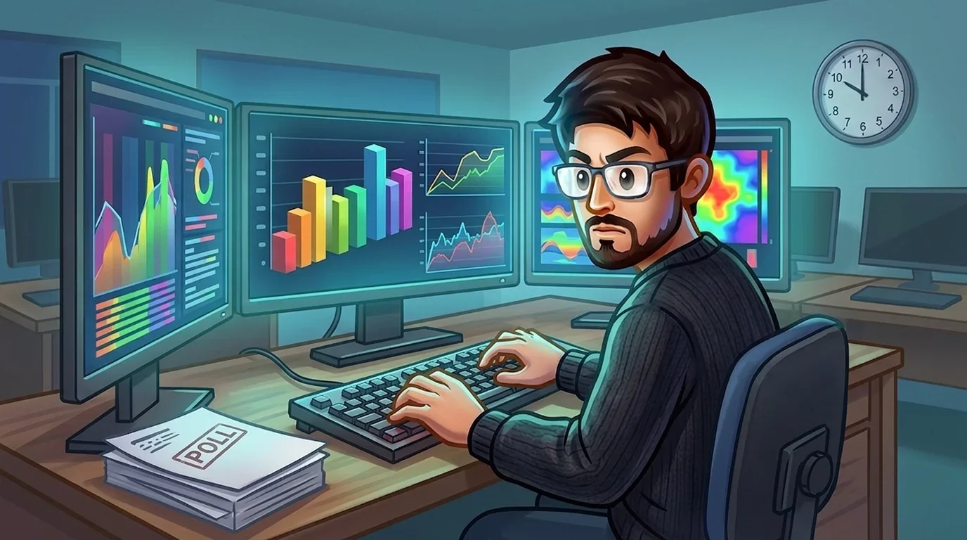 Trader reacting instantly to news while polls remain static